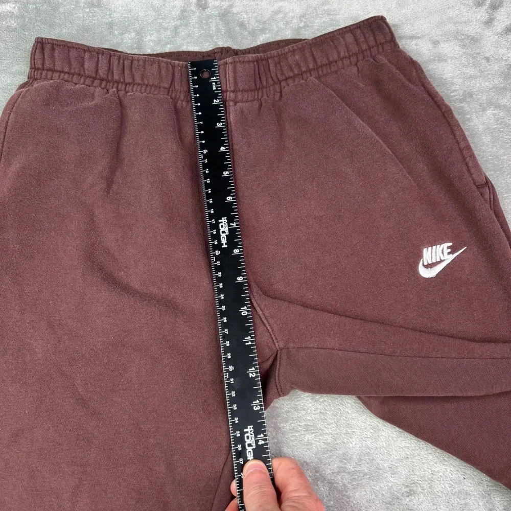 Nike Sportswear Club Fleece Joggers Womens Medium Maroon Solid Tapered Sweats